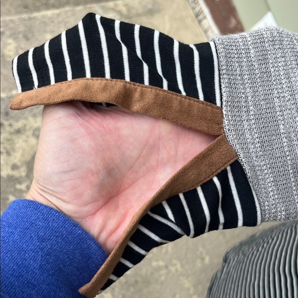 Like new THML Gray and Black Striped Cowl neck long Sweater - Picture 7 of 12